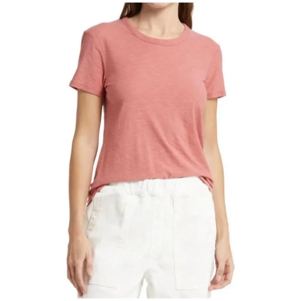 NEW STANDARD JAMES PERSE Crewneck Tee in Strawberry - Picture 1 of 1